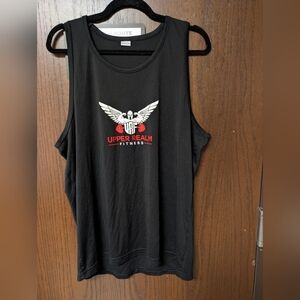 Upper Realm Fitness Men's Size Large Black Tank Top Sleeveless Shirt Gym Workout